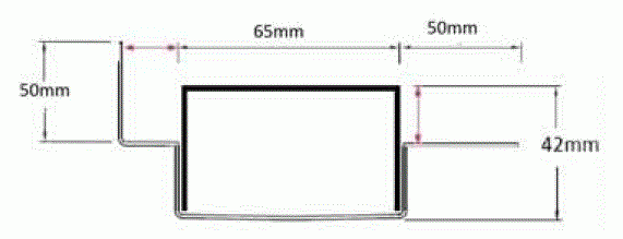 65PASiMTLF Linear Drain with Tile Flange