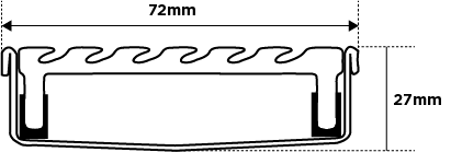 65AAi25MTL-Black Linear Drain